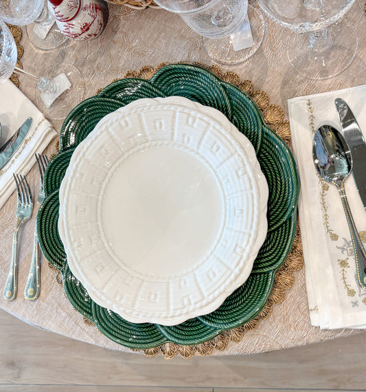 Provista Felice Basket Dinner Plate - True White