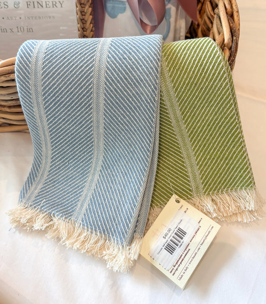 Grosseto Twill Woad Blue Guest Towel | Busatti Col. 135