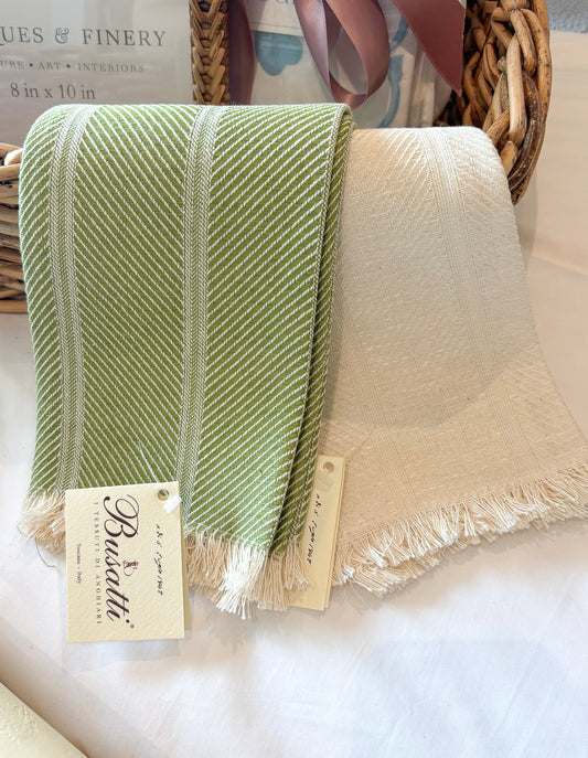 Grosseto Twill Apple Green Guest Towel | Busatti Col. 20