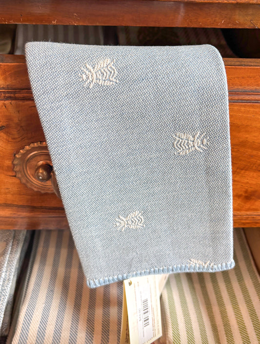 Alveare Woad Blue Guest Towel | Busatti Col. 135