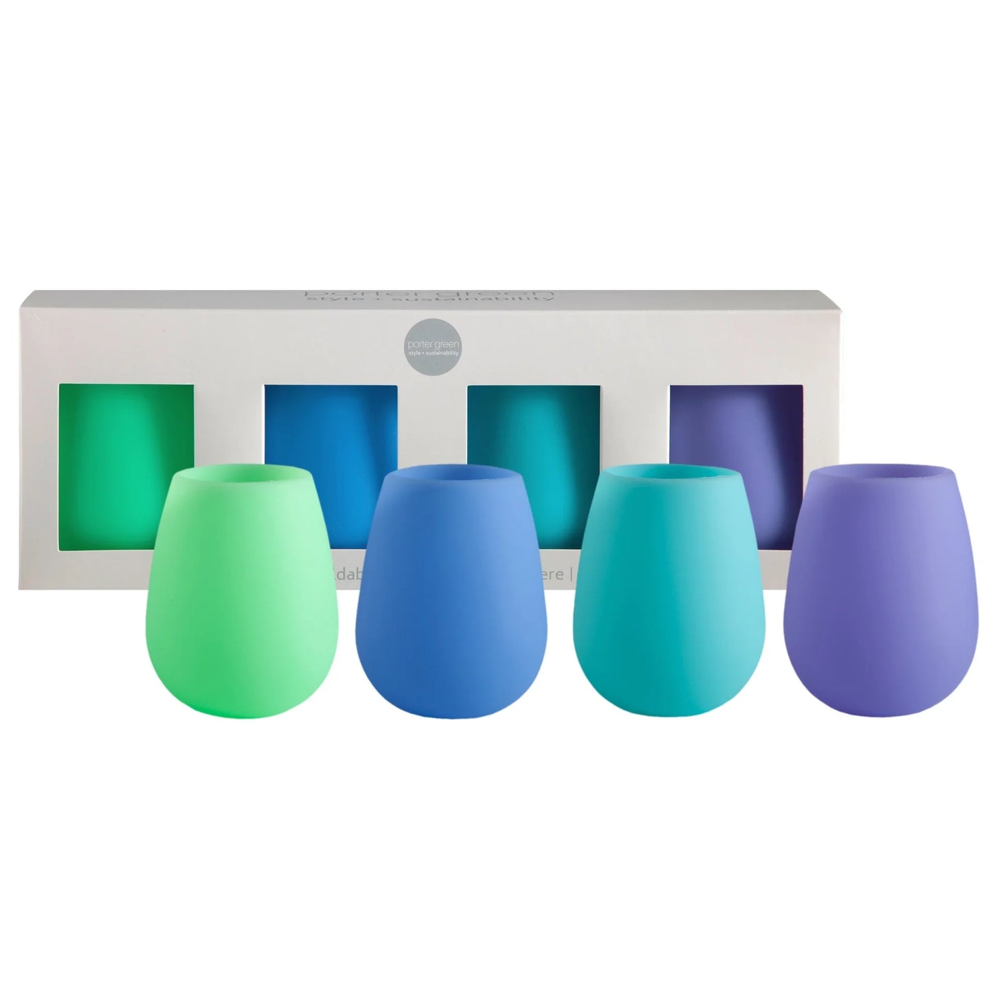Spring | Fegg | Silicone Unbreakable Glasses Set of 4