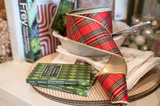 Red Plaid Ribbon | D. Stevens