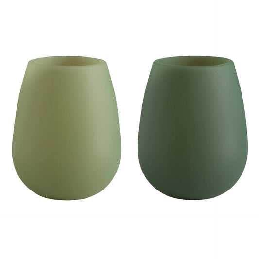 Sage + Olive | Fegg | Silicone Unbreakable Glasses Set of 2