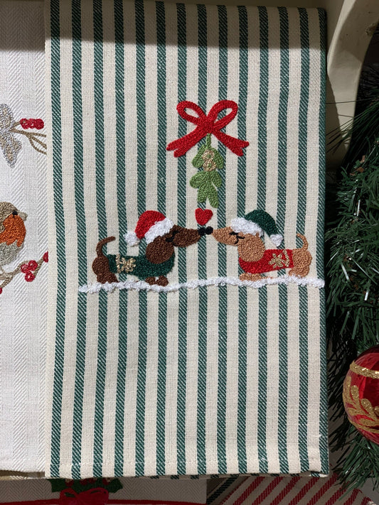 Sausage Dogs In Love | Pomelo Kitchen Towel | Col. 50