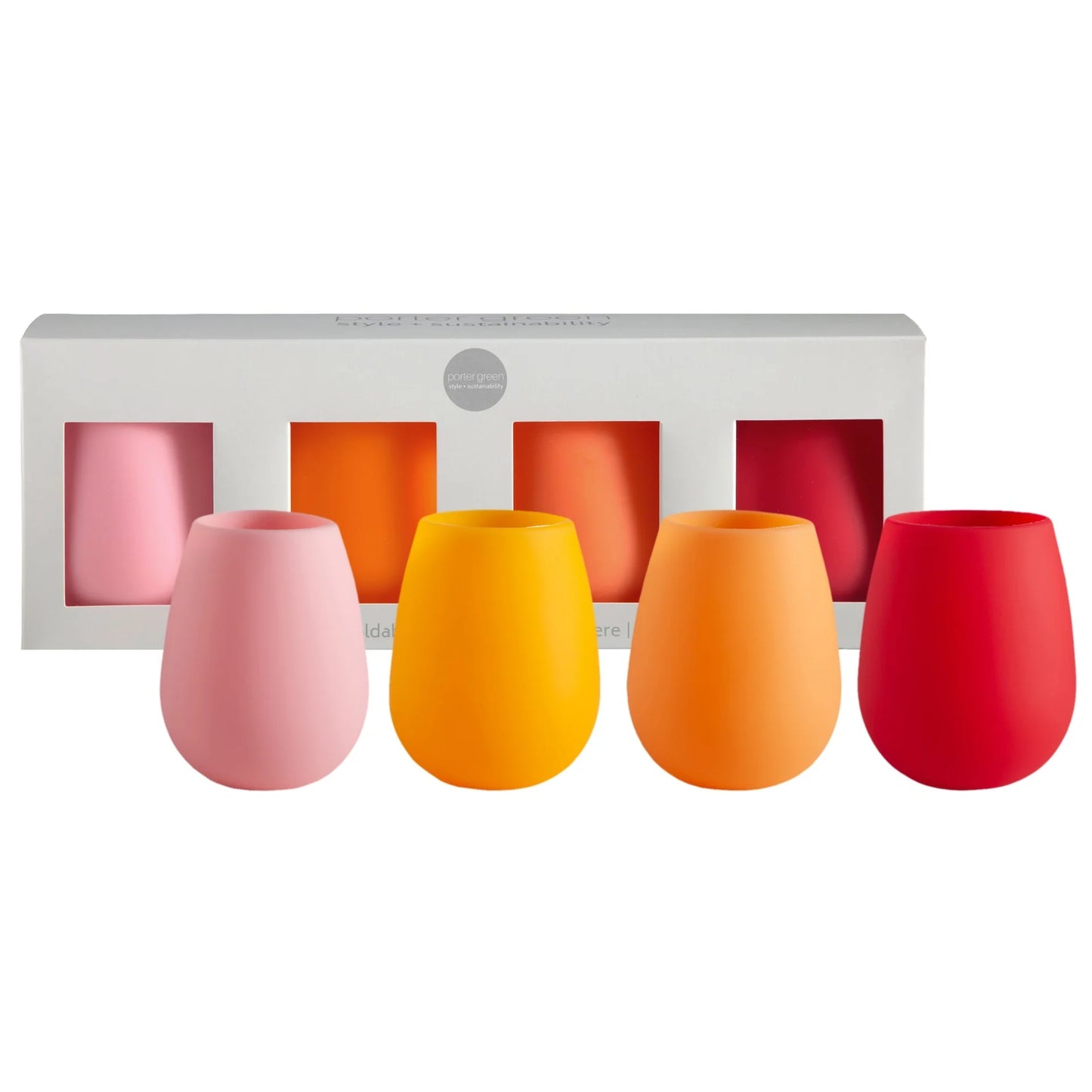 Summer | Fegg | Silicone Unbreakable Glasses Set of 4